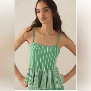 Maeve Ruffled Peplum Knit Tank